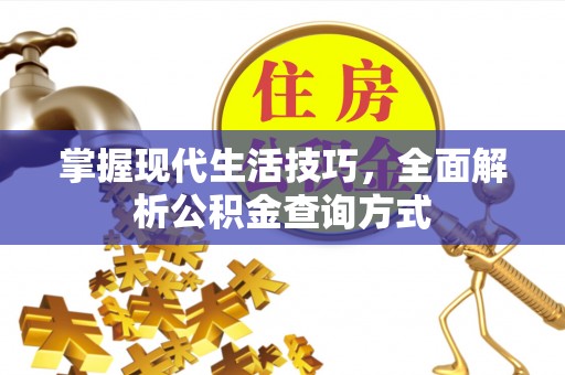 观山湖掌握现代生活技巧，全面解析公积金查询方式