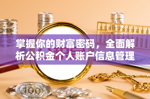 观山湖掌握你的财富密码，全面解析公积金个人账户信息管理与优化